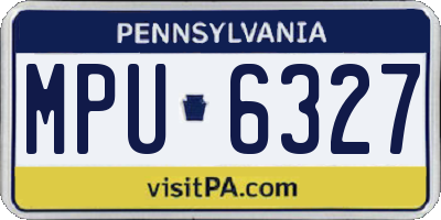PA license plate MPU6327