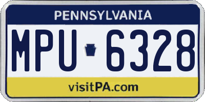 PA license plate MPU6328