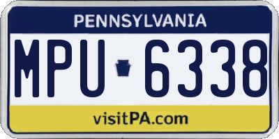 PA license plate MPU6338
