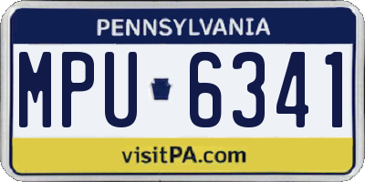 PA license plate MPU6341