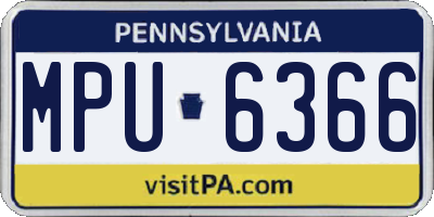 PA license plate MPU6366