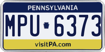 PA license plate MPU6373