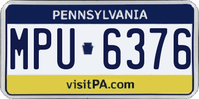 PA license plate MPU6376