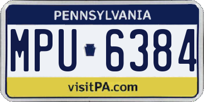 PA license plate MPU6384