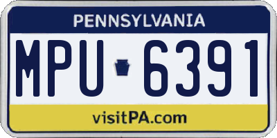 PA license plate MPU6391