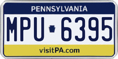 PA license plate MPU6395