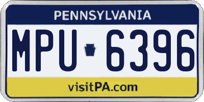 PA license plate MPU6396