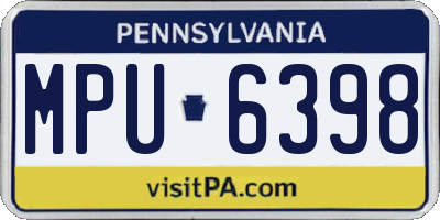 PA license plate MPU6398
