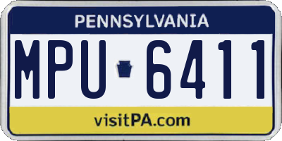 PA license plate MPU6411