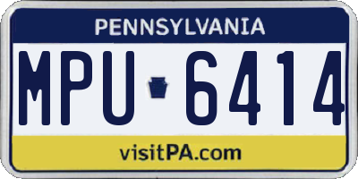 PA license plate MPU6414