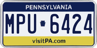 PA license plate MPU6424