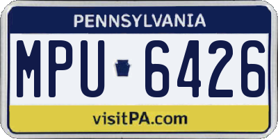 PA license plate MPU6426