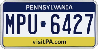 PA license plate MPU6427