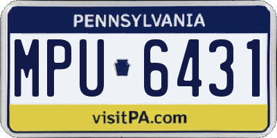 PA license plate MPU6431