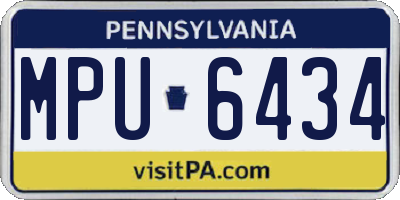 PA license plate MPU6434