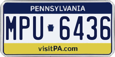 PA license plate MPU6436