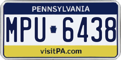PA license plate MPU6438