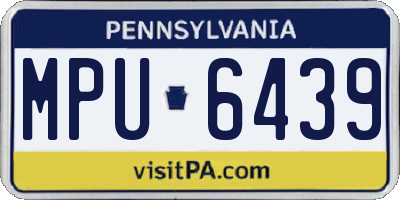 PA license plate MPU6439
