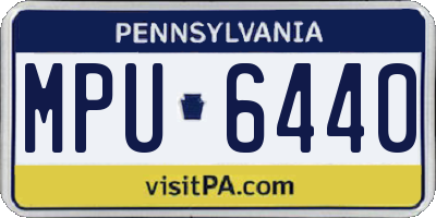 PA license plate MPU6440