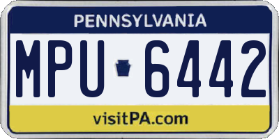 PA license plate MPU6442