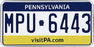 PA license plate MPU6443