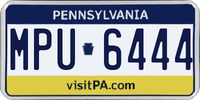 PA license plate MPU6444