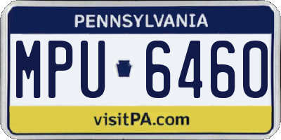 PA license plate MPU6460