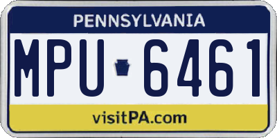 PA license plate MPU6461