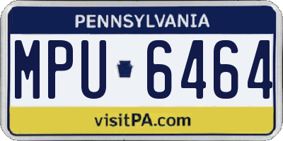 PA license plate MPU6464