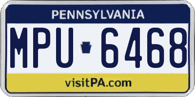 PA license plate MPU6468
