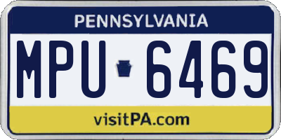 PA license plate MPU6469