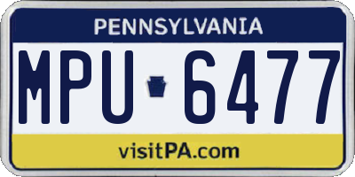PA license plate MPU6477