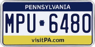 PA license plate MPU6480