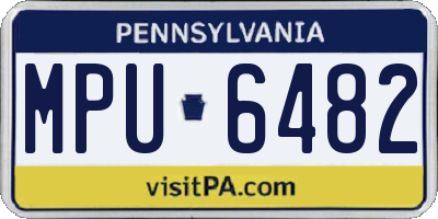PA license plate MPU6482