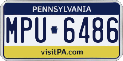 PA license plate MPU6486