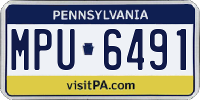 PA license plate MPU6491