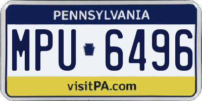 PA license plate MPU6496
