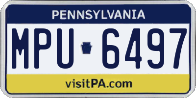 PA license plate MPU6497