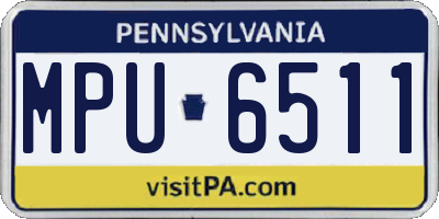 PA license plate MPU6511