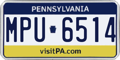 PA license plate MPU6514