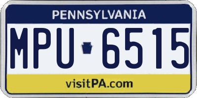 PA license plate MPU6515