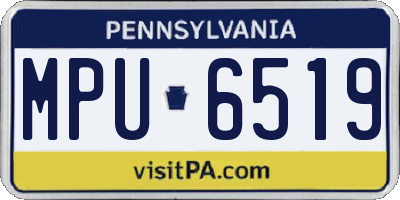 PA license plate MPU6519