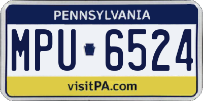 PA license plate MPU6524