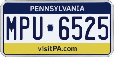 PA license plate MPU6525