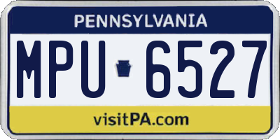 PA license plate MPU6527