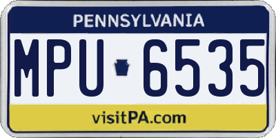 PA license plate MPU6535