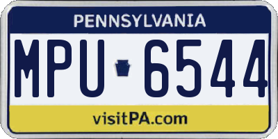 PA license plate MPU6544