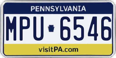 PA license plate MPU6546