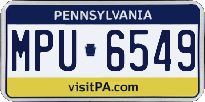 PA license plate MPU6549