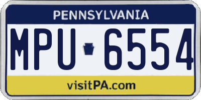 PA license plate MPU6554